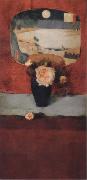 Fernand Khnopff Roses and a Japanese Fan France oil painting artist